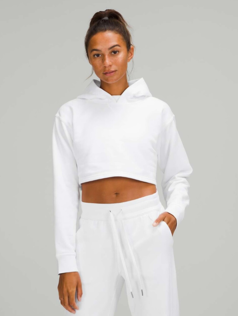Lululemon All Yours Cropped Hoodie White Size 8 (No Tag)
